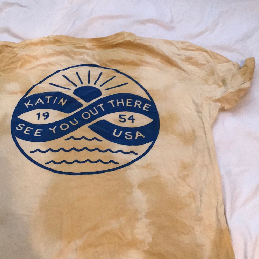 katin yellow tie dye men’s tee